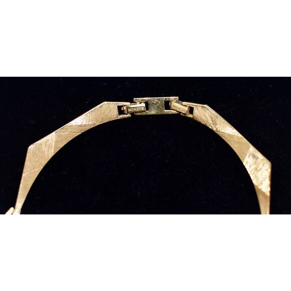 MONET Vintage Enamel Art Deco Choker Collar Statement Necklace - Picture 8 of 8